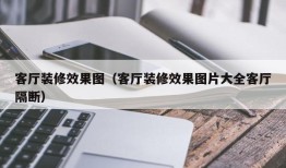 客厅装修效果图（客厅装修效果图片大全客厅隔断）