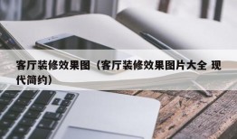 客厅装修效果图（客厅装修效果图片大全 现代简约）